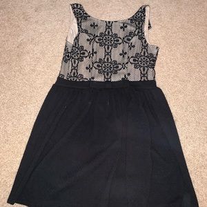Black tan lace dress